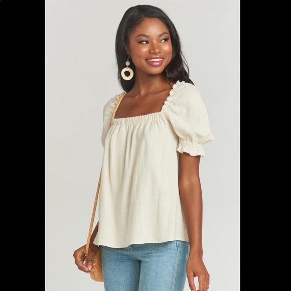 SMYM Cambria Top cream linen - Picture 1 of 3